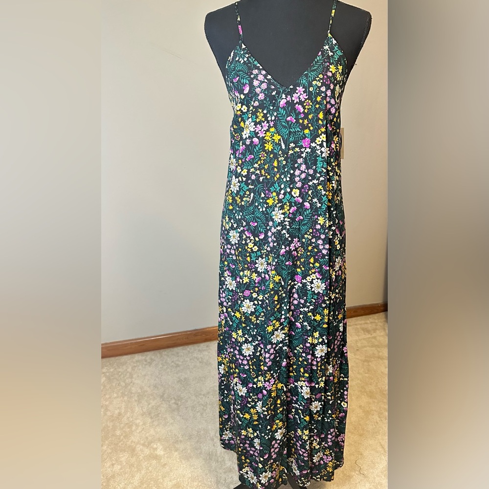 OLD NAVY DRESS SLEEVELESS SPAGHETTI STRAPS MULTICOLOR FLORAL SMALL